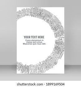 Business templates for multipurpose presentation. Easy editable vector EPS 10 layout. design brochure A4 format. Linear background. Poligonal lines. Protective layer for technology background brochure