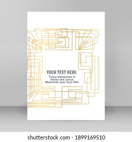 Business templates for multipurpose presentation. Easy editable vector EPS 10 layout. design brochure A4 format. Linear background. Poligonal lines. Protective layer for technology background brochure