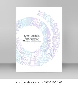 Business templates for multipurpose presentation. Easy editable vector EPS 10 layout. design brochure A4 format. Linear background. Poligonal lines. Protective layer for technology background brochure