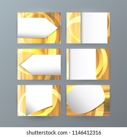 Business templates for multipurpose presentation slides. Easy editable vector layouts. Set of 6 design brochure flyer marketing and advertising