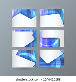 Business templates for multipurpose presentation slides. Easy editable vector layouts. Set of 6 design brochure flyer marketing and advertising, Annual report mockup graphic design EPS 10.