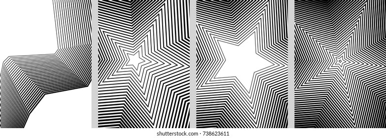 Business templates for multipurpose presentation slides. Easy editable vector EPS 10 layouts. Set of 4 vertical brochure flyer A4 format, Annual report mockup graphic colors black white