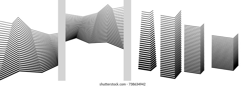 Business templates for multipurpose presentation slides. Easy editable vector EPS 10 layouts. Set of 3 vertical brochure flyer A4 format, Annual report mockup graphic colors black white