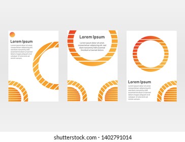Business templates for presentation slides, cover, flyer, a4 size. circle gradient style