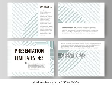 Business templates for presentation slides. Easy editable abstract vector layouts in flat design. Minimalistic background with lines. Gray color geometric shapes forming simple beautiful pattern.