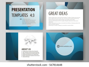 Business templates for presentation slides. Easy editable layouts in flat style, vector illustration. Bright color pattern, colorful design, overlapping shapes forming abstract beautiful background