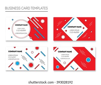 Business templates set and backgrounds for printed materials, web sites, cards