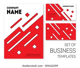 Business templates set and backgrounds for printed materials, web sites, cards.