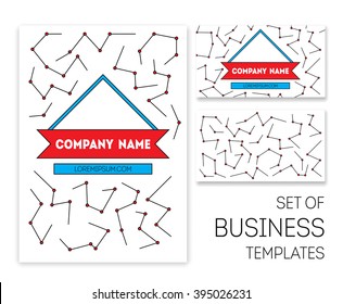 Business templates set and backgrounds for printed materials, web sites, cards. 