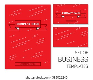 Business templates set and backgrounds for printed materials, web sites, cards.