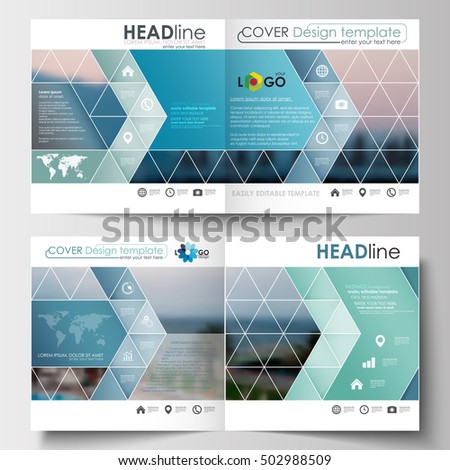 business templates square design brochure magazine stock vector