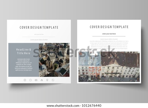 Geschaftsvorlagen Fur Quadratische Design Broschure Magazin Flyer Stock Vektorgrafik Lizenzfrei