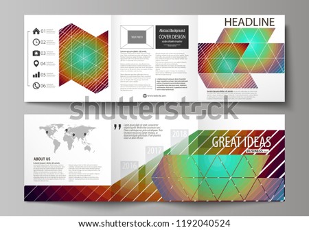 business templates tri fold square brochures stock vector royalty square brochures