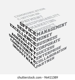 Business terms typography