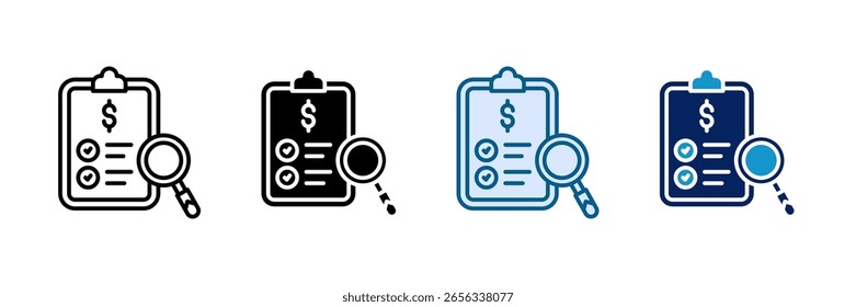 Conjunto de iconos de prueba de negocio Colección de estilo múltiple