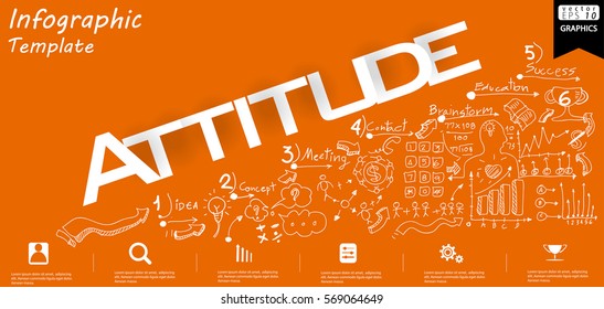 Business a text modern Idea and Concept Vector illustration Infographic template with icon.