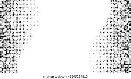 Business Texture. Modern Shapes In Tech Layout. Dynamic Frame For Annual Invitation. Grey Music Flyer. Minimalist Black Background. Geometric White Pattern. Trendy Business Texture