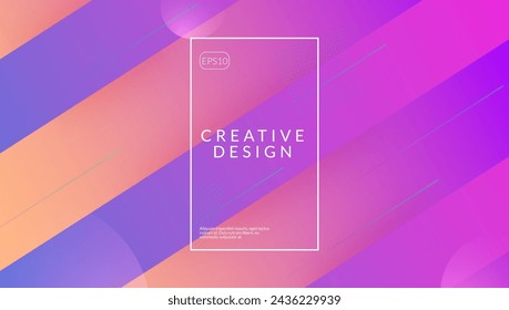 Business Texture. Party 3d Poster. Blue Modern Frame. Vector Flyer. House Gradient Template. Corporate Page. Space Landing Page. Pink Business Texture