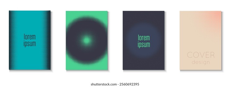 Business Texture Set. Cool Memphis Art With Circles. Dynamic Design For Hipster Folder. Music Flyer. Minimalist Line Pattern. Geometric Halftone Template. Trendy Business Texture