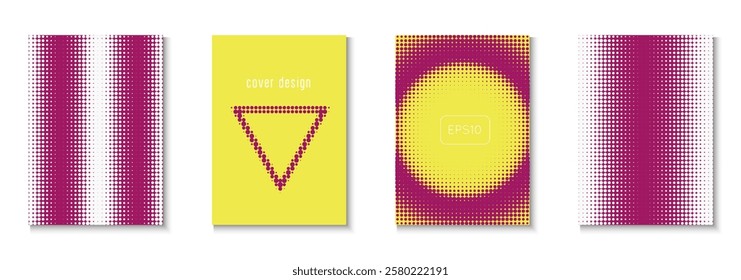 Business Texture Set. Future Concept In Minimal Layout. Young Brand In Minimalistic Frame. Party Flyer. Minimalist Halftone Background. Geometric Graphic Cover. Trendy Business Texture