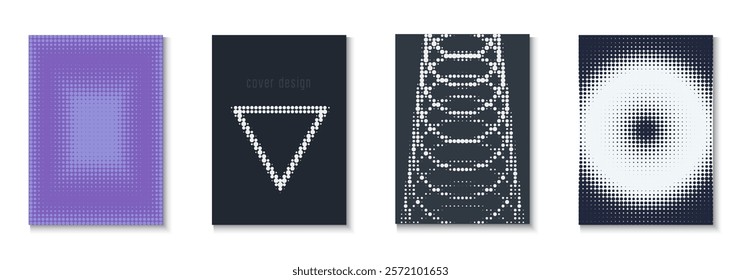 Business Texture Set. Modern Tech With Simple Shapes. Young Brand In Minimalistic Frame. Book Flyer. Minimalist Dot Pattern. Geometric Line Template. Trendy Business Texture