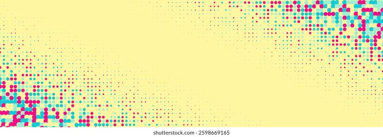 Business Texture. Summer Concept With Minimal Art. Linear Shapes In Annual Frame. Dots Flyer. Minimalist Music Background. Geometric 1980 Pattern. Trendy Business Texture