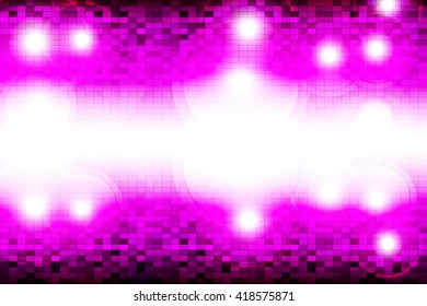 Business theme. Bright purple background image with a square pixel grid, flares and flashes. Vector illustration. For use in printing, flyer design, wallpaper, presentations. Digital purple theme