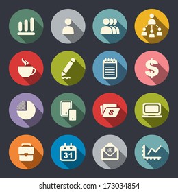 Business Theme Flat Icons