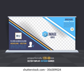 Business Theme Outdoor Banner Design, Advertising Vector Template 