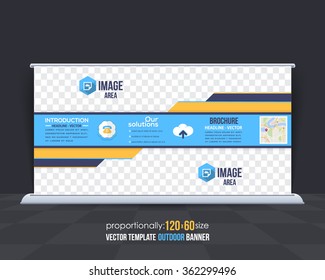 Business Theme Outdoor Banner Design, Advertising Vector Template 