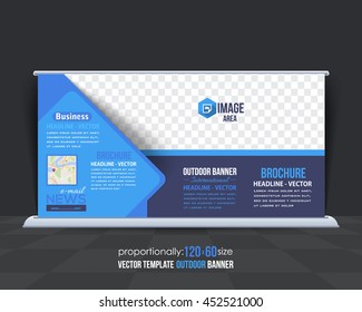 Business Theme Outdoor Banner Design, Advertising Vector Template 