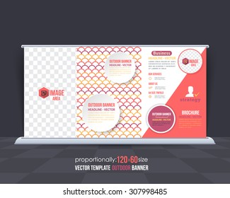 Business Theme Outdoor Banner or Horizontal Website Banner Design, Advertising Vector Template 
