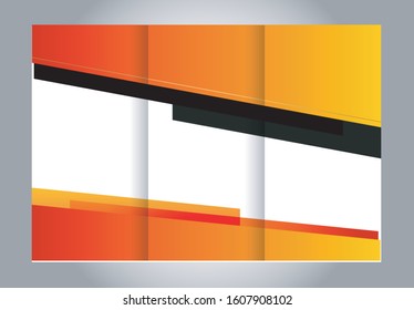Business Theme Tri-fold Brochure Design and Catalog Vector Concept Template
