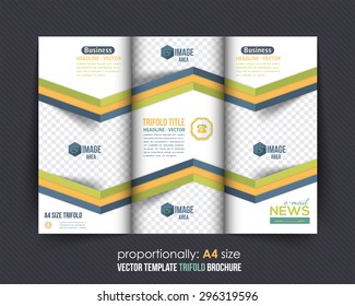 Business Theme Tri-fold Brochure Design and Catalog Vector Concept Template 