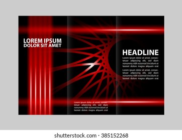 Business Theme Tri-fold Brochure Design and Catalog Vector Concept Template 
