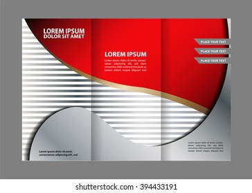 Business Theme Tri-fold Brochure Design and Catalog Vector Concept Template
