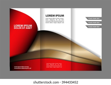 Business Theme Tri-fold Brochure Design and Catalog Vector Concept Template
