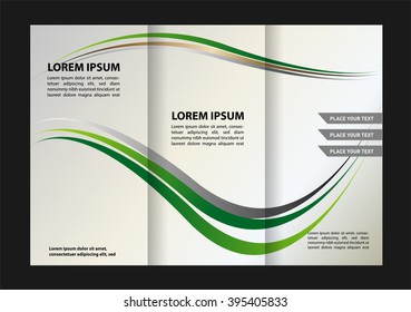 Business Theme Tri-fold Brochure Design and Catalog Vector Concept Template
