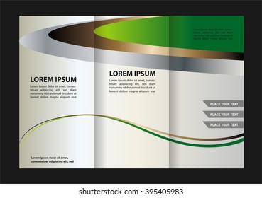 Business Theme Tri-fold Brochure Design and Catalog Vector Concept Template
