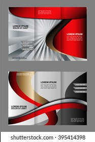 Business Theme Tri-fold Brochure Design and Catalog Vector Concept Template
