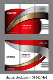Business Theme Tri-fold Brochure Design and Catalog Vector Concept Template
