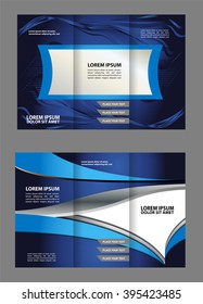 Business Theme Tri-fold Brochure Design and Catalog Vector Concept Template
