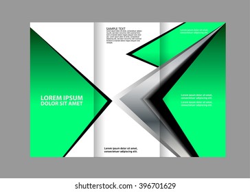 Business Theme Tri-fold Brochure Design and Catalog Vector Concept Template
