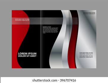 Business Theme Tri-fold Brochure Design and Catalog Vector Concept Template
