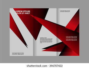 Business Theme Tri-fold Brochure Design and Catalog Vector Concept Template
