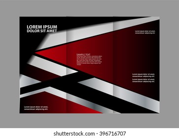 Business Theme Tri-fold Brochure Design and Catalog Vector Concept Template

