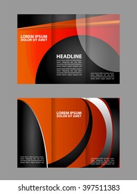 Business Theme Tri-fold Brochure Design and Catalog Vector Concept Template
