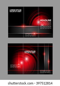 Business Theme Tri-fold Brochure Design and Catalog Vector Concept Template
