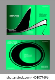 Business Theme Tri-fold Brochure Design and Catalog Vector Concept Template
