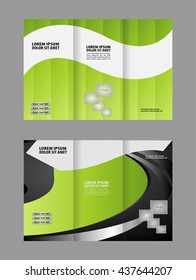 Business Theme Tri-fold Brochure Design and Catalog Vector Concept Template
